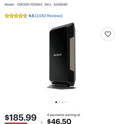 NETGEAR - Nighthawk 32 x 8 DOCSIS 3.1 Cable Modem - Black