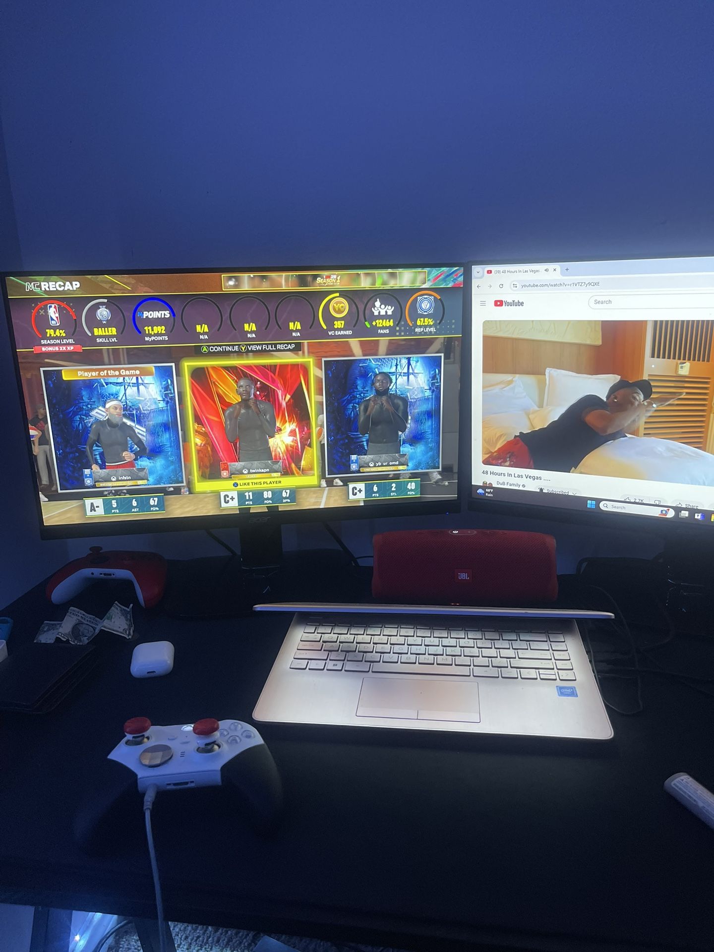 two gaming monitors