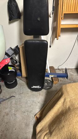 Olympic Weight W/squat Rack And Weights