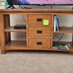 Tv Stand With 3 Drawers And 4 Shelves 