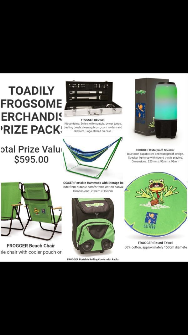Frogger Merchandise Prize Pack