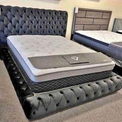 PILLOW TOP QUEEN BRAND NEW 14IN MATTRESS AND BOXSPRING SAME DAY DELIVERY 