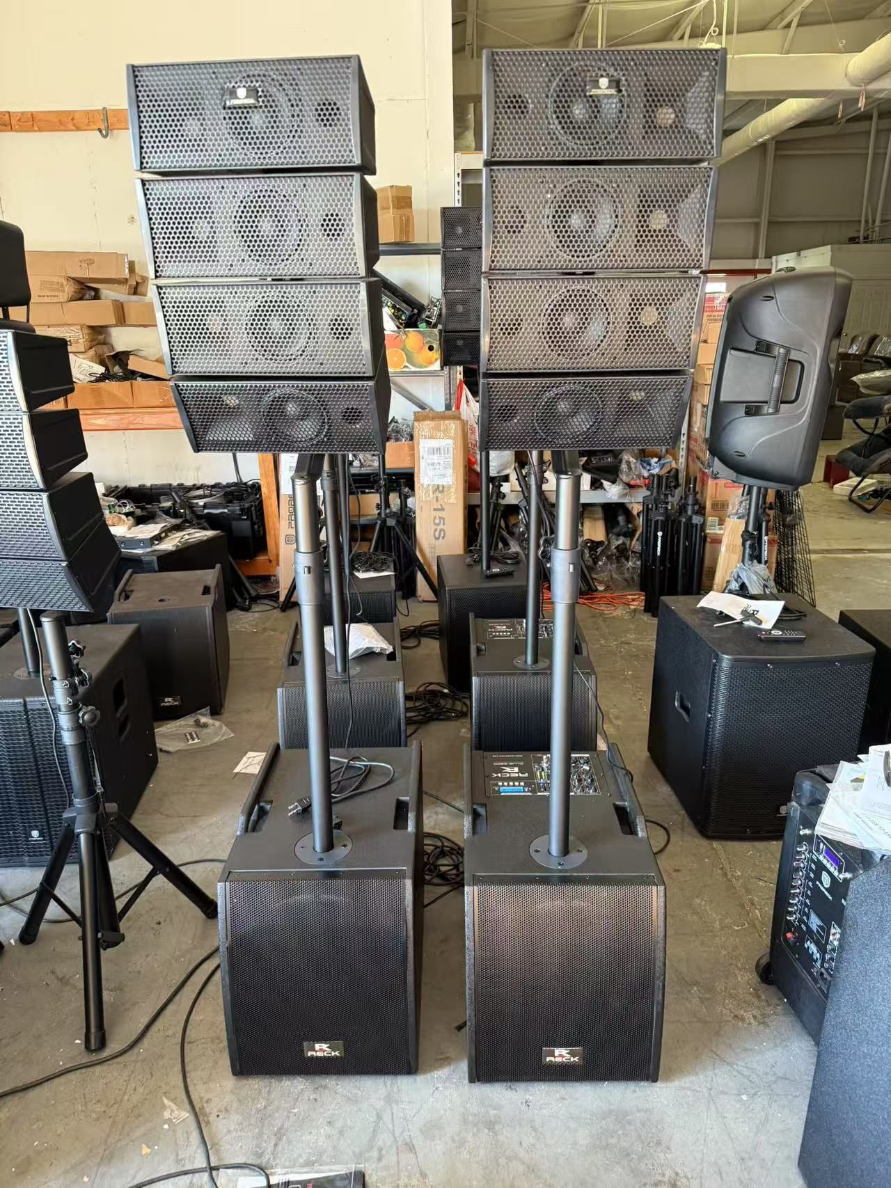 Bluetooth PRORECK Club AEF 12-Inch 4000 Watt DJ/Powered PA Speaker System Combo Set