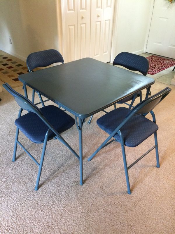 Card Table Set With Four Padded Chairs For In Newberry Fl Card Table Set With Four Padded Chairs