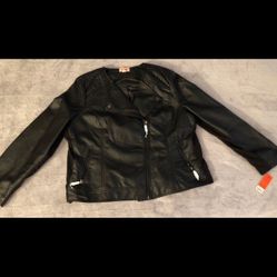 Faux leather coat

