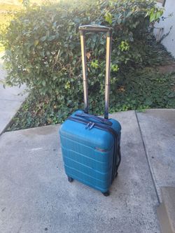 Teal Hard Shell Carry-On Spinner Luggage