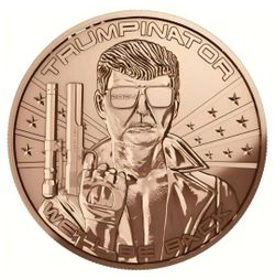 Trumpinator 1 AVDP Ounce Fine Copper Round!