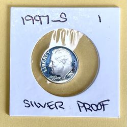 1997 - S.    Silver Proof Roosevelt Dime. Brilliant Uncirculated 