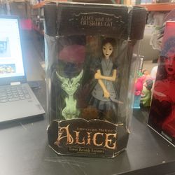 Rare American Mcgee's Alice Alice and the Cheshire Cat Figure Glow in the dark. Rare New