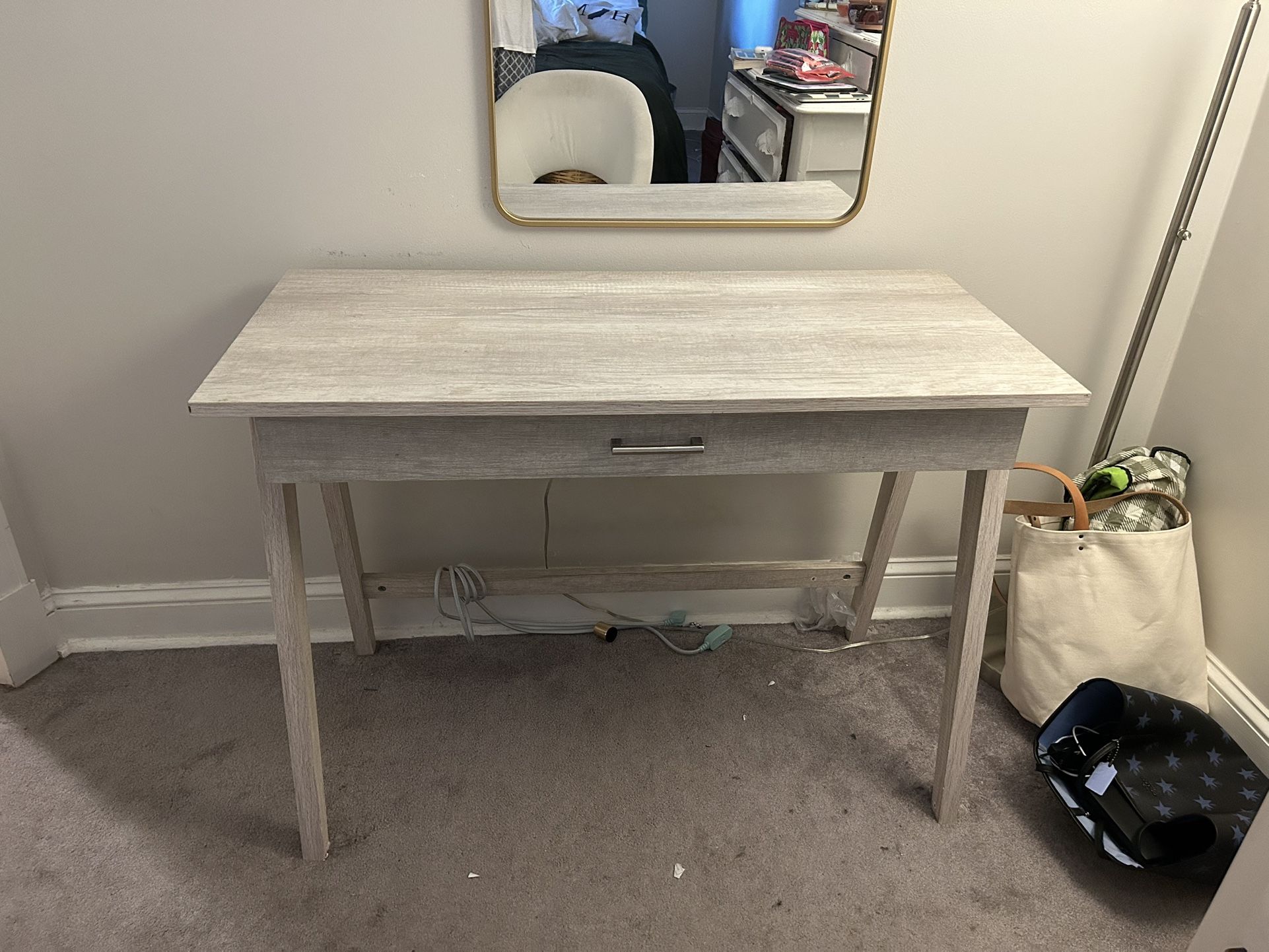 Grey Desk From IKEA