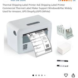 Grozziie Bluetooth + USB thermal label printer+500 pc label sticker (76×130mm)