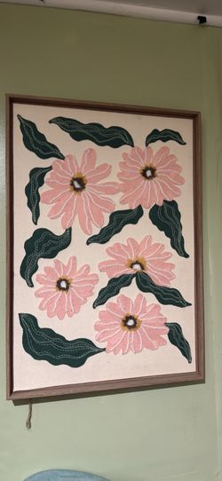 Embroidery wall art