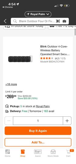 Brand New Blink Cameras, Combo Deal, Outdoor Four 5 Cams And Doorbell 