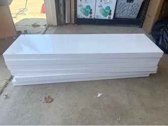 6 White Floating Shelves