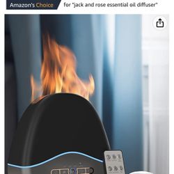 Jack & Rose Flame Diffuser, Flame Humidifier, 7 Flame Colors Noiseless Diffusers for Essential Oils, for Home, Office, Room
