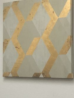 Gold Chevron Canvas Art
