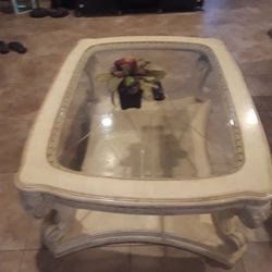 Glass coffee table