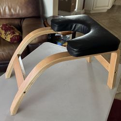 Black Wooden Yoga Inversion Stool Home Durable