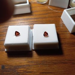 Red Labradorite Trillian Cut 7x7 Matching Pair 