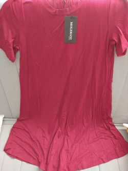 MOLERANI Women's Casual Plain Simple T-Shirt Loose Dress
Size M