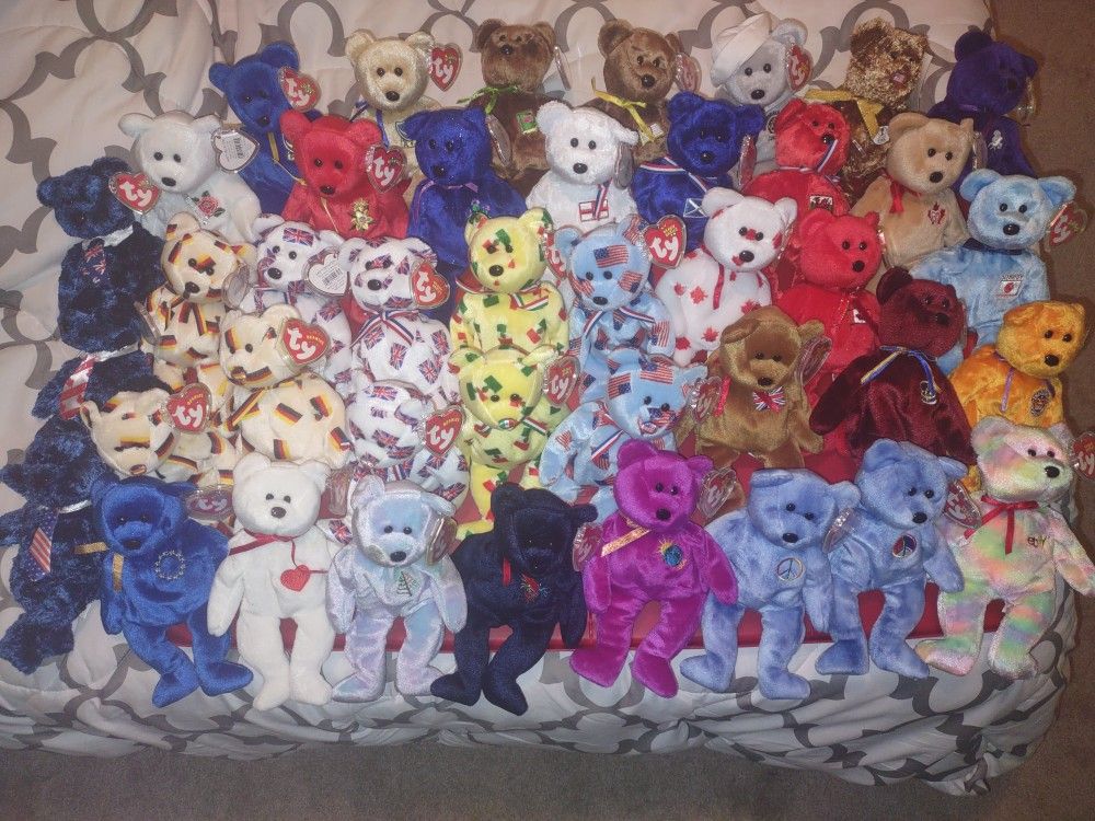 300+ Large Collection Ty Beanie Bears/ Common/Rare/International/Exclusives