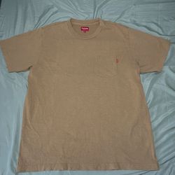 Supreme pocket tee tan