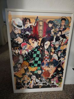 Demon slayer xl poster and frame