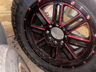 Aftermarket 20inch rim/mud tires