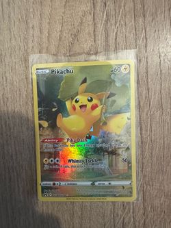Pokemon Pikachu on a Leaf Crown Zenith
