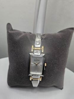Bulova Mother of Pearl Dial Two Tone Stainless Steel Bangle Ladies Watch 98L149 98L149 Women main image 2