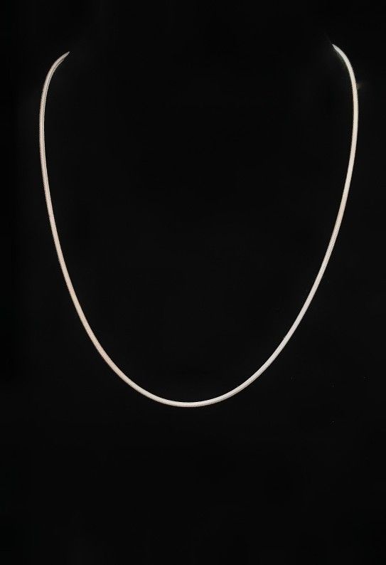 18" x 3.2mm Solid Sterling Silver Snake Chain Necklace. Marsala Italy. Flawless!

