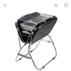 Portable Charcoal Grill Collapsible and Handle Design BBQ Grill for Outdoor BBQ in Black