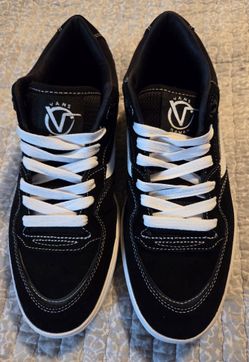 Vans Black Canvas/Suede Mens Shoes Size 10 $40