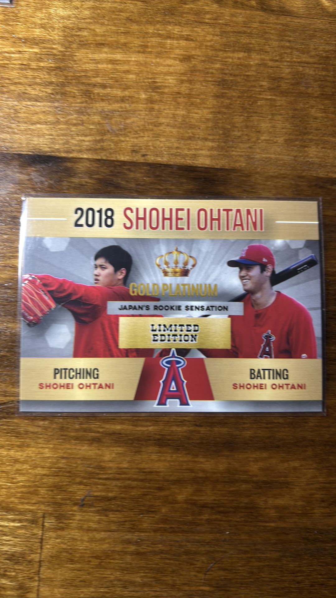 Limited Edition 2017 & 2018 Gold Platinum Shohei Ohtani Rookie