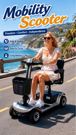 🔥 Brand New Mobility Scooter – Factory Sealed ✅ Foldable & Detachable ✅ Smooth & Stable Ride ✅ Reliable Quality ✅ Lifetime Parts Support 🎨 Silver Wh