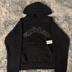 Sp5der Black OG Logo Hoodie 