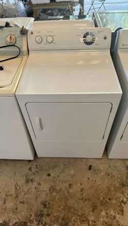 GE White Dryer LargeCapacity QuietDry FrontLoad