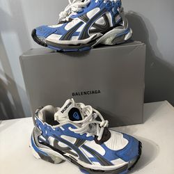 Balenciaga Runners White Grey Blue