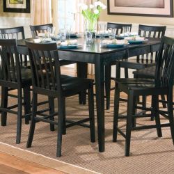 Black 7 Piece Counter Height Dining Set (NO CREDIT CHECK FINANCING)