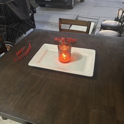 Dark brown Dining Table 4 Chairs