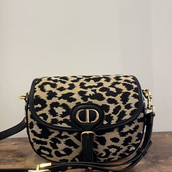 Christian Dior Medium Bobby Bag Leopard Print 