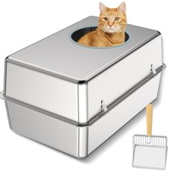 Cat Litter Box Stainless Steel