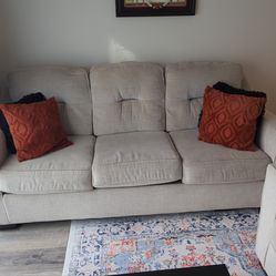 Original Ashley Upholstered Sofa and Love Seat