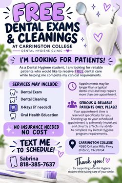 Free Dental x-rays and cleanings!