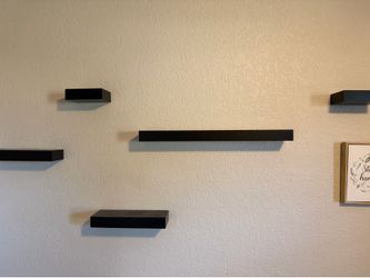 Set of 5 floating shelves