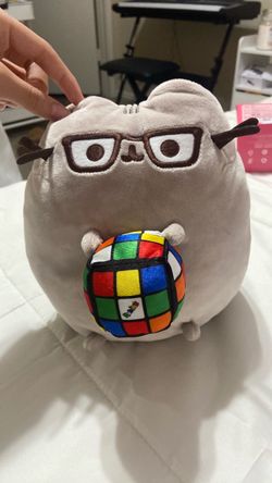 Pusheen Cat Plush with Rubik's Cube