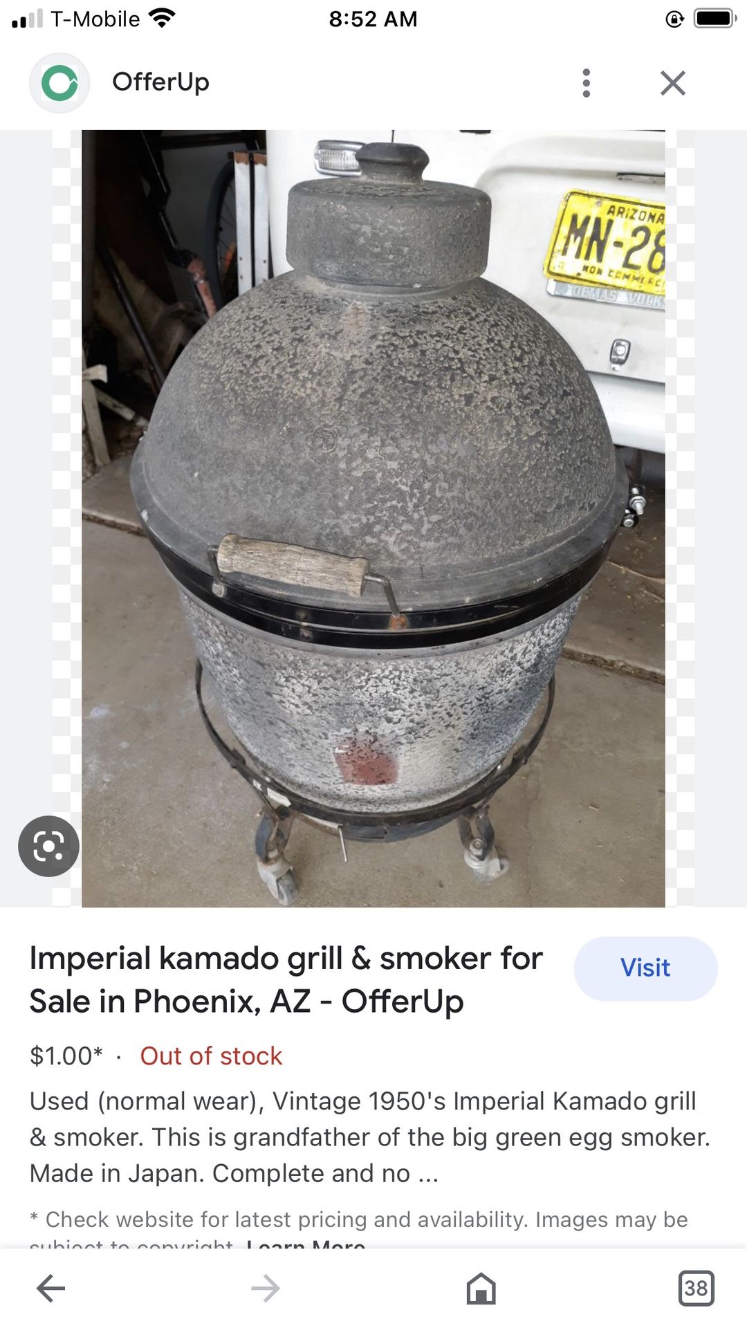 Genuine Imperial Kamado grill