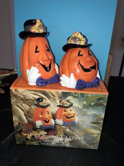 Fitz and Floyd Pumpkin S And P Shakers