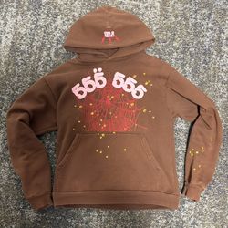 Brown Angel Number Sp5der Hoodie
