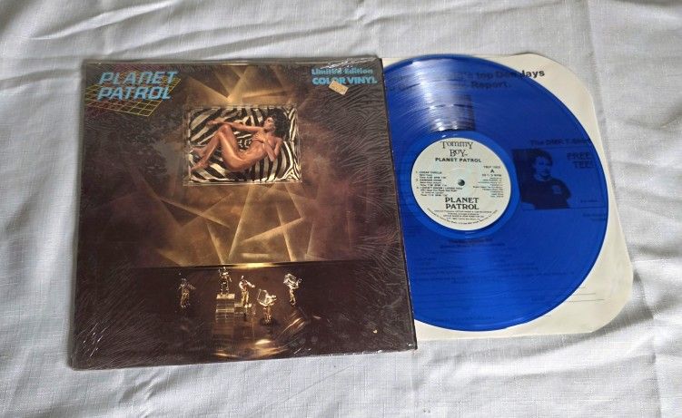 Planet Patrol (Tommy Boy) LP Vinyl Album Ltd Blue vinyl 1983 EX Electronic RARE vintage 80s vtg Exp Rainbow Pressed at sound makers TBLP 1002